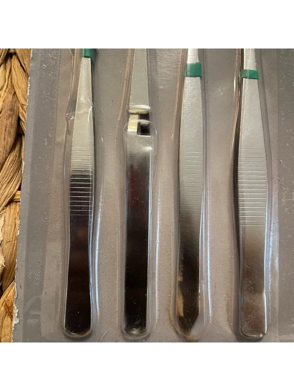 ✅4 Piece Stainless Steel Precision Tweezer Set Hobby Craft Jewelry Tool #️⃣0967